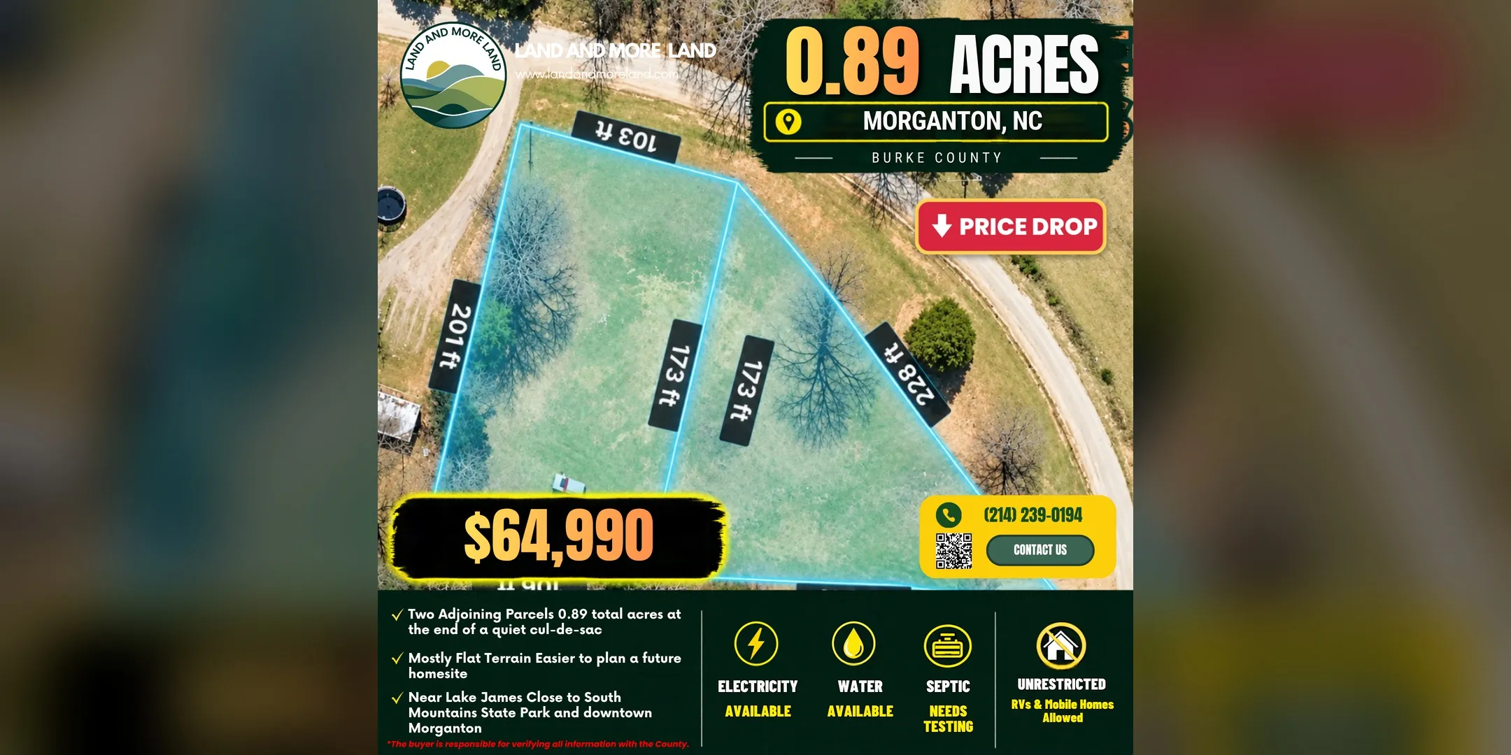 0.89 acres of land for sale in Morganton, Burke County, NC, photo 2