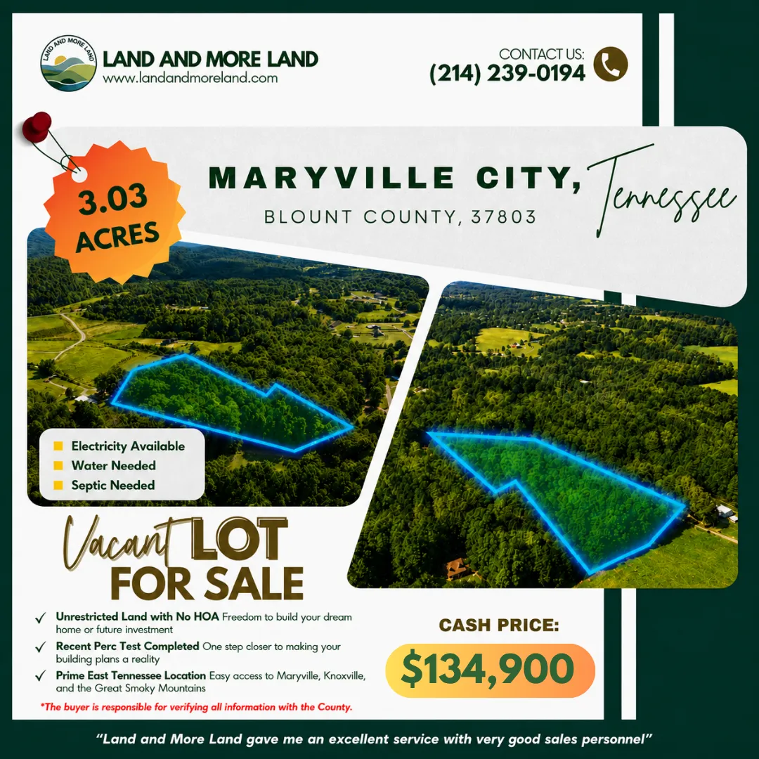 3.03 acres of land for sale in Maryville, Blount County, TN, photo 3