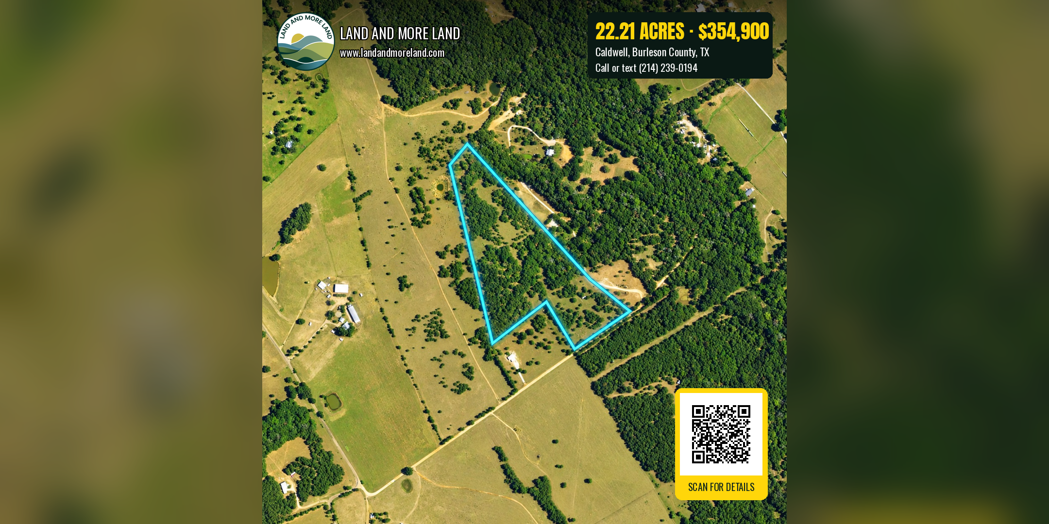 22.21 acres of land for sale in Caldwell, Burleson County, TX, photo 3
