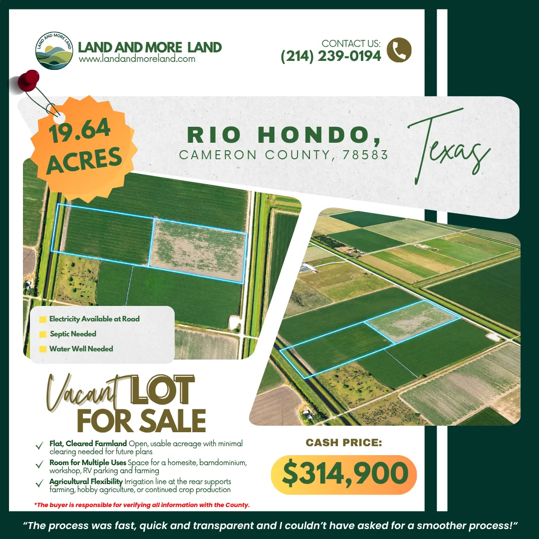 19.64 acres of land for sale in Rio Hondo, Cameron County, TX, photo 2